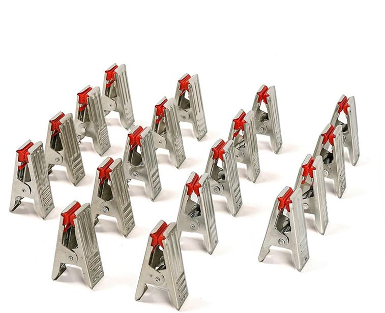 urbanware 36 PCs Cloth Pegs Cloth Clips Clothes Pins for Hanger Rod Rope Drying Stainless Steel Cloth Clips-picture-21