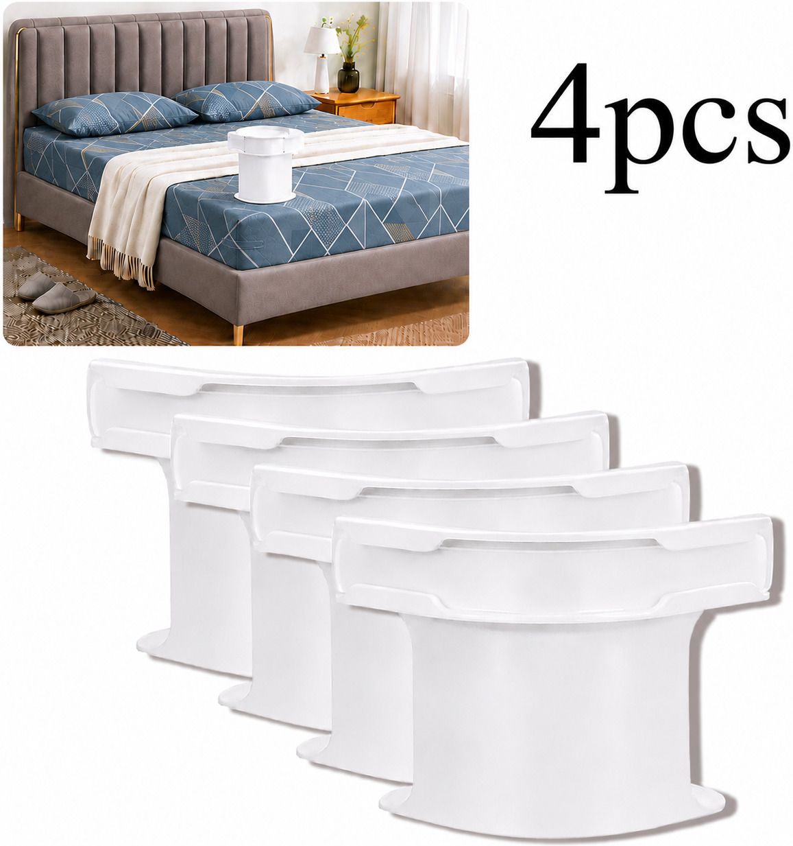 parihaaraj 4Pcs Heavy Duty Bed Sheet Straps, Keep Sheets Firm & Tight Fit Any Size Mattres Plastic Cloth Clips-picture-41