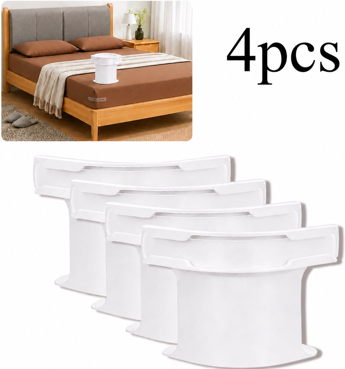 4Pcs Heavy Duty Bed Sheet Straps, Keep Sheets Firm & Tight Fit Any Size Mattres Plastic Cloth Clips-image-42