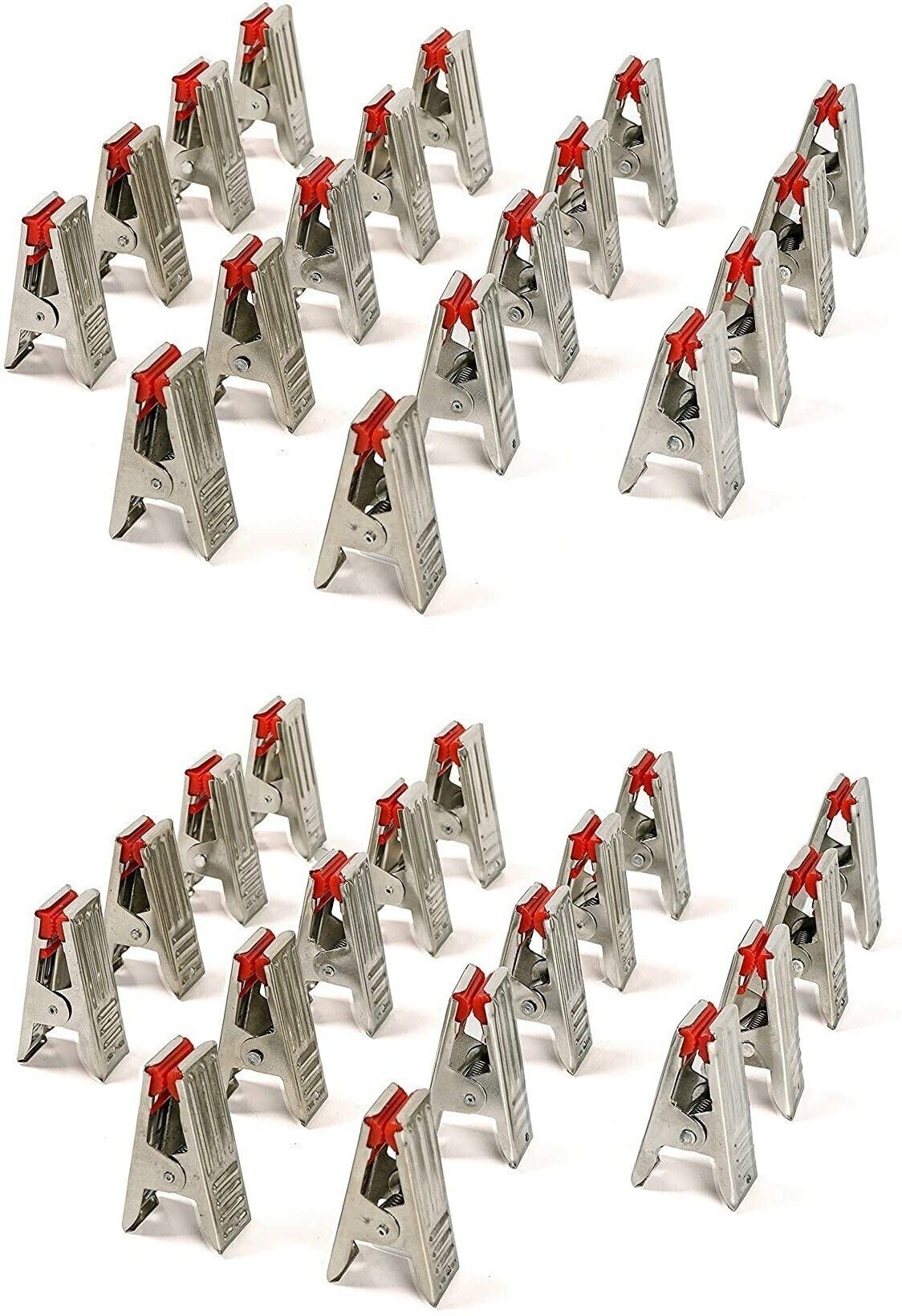 anne-kee 36 PCs Cloth Pegs Cloth Clips Clothes Pins for Hanger Rod Rope Drying Stainless Steel Cloth Clips-picture-23
