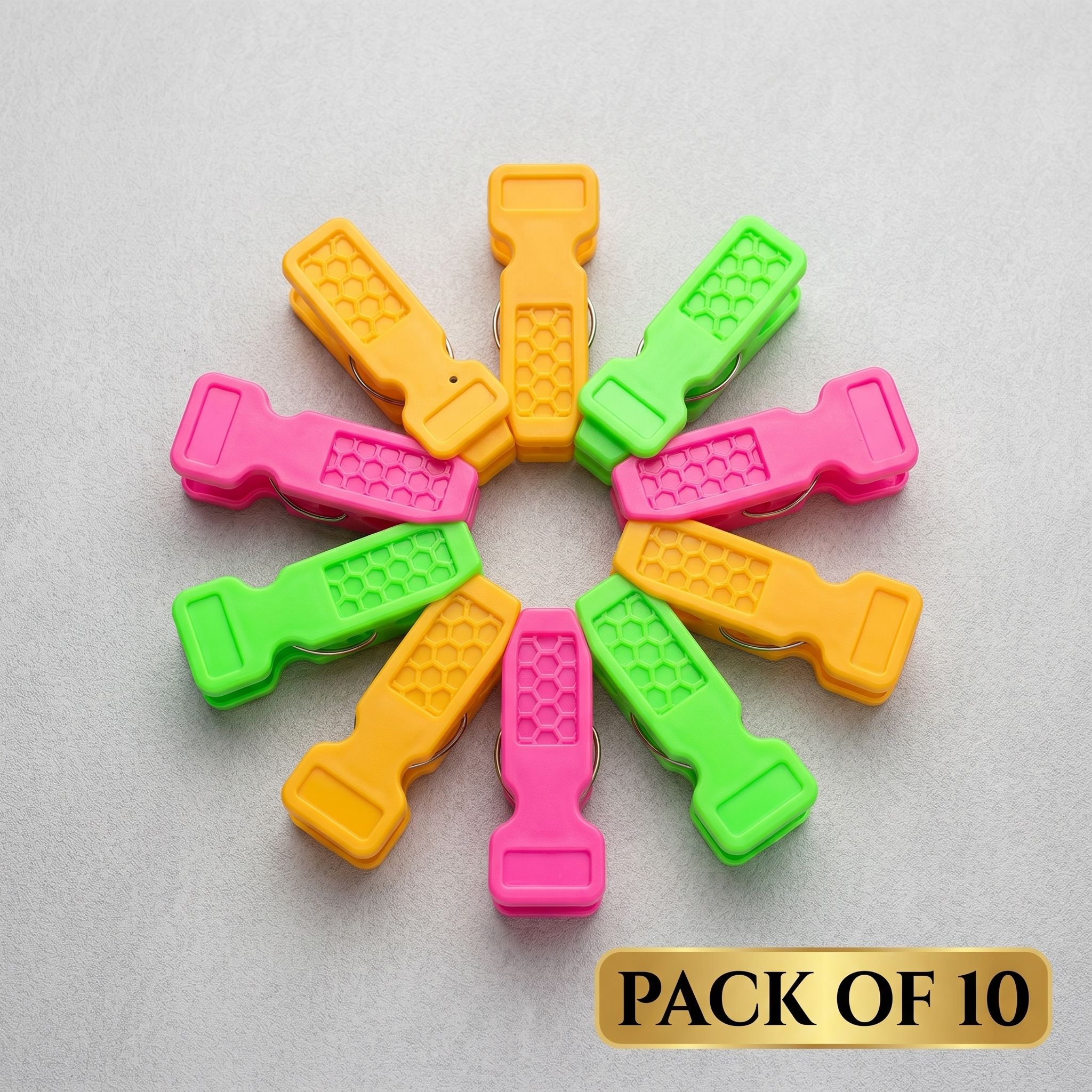 10 Pcs Colorful Plastic Clothes Clips Laundry Pegs for Home & Daily Use Plastic Cloth Clips-image-28