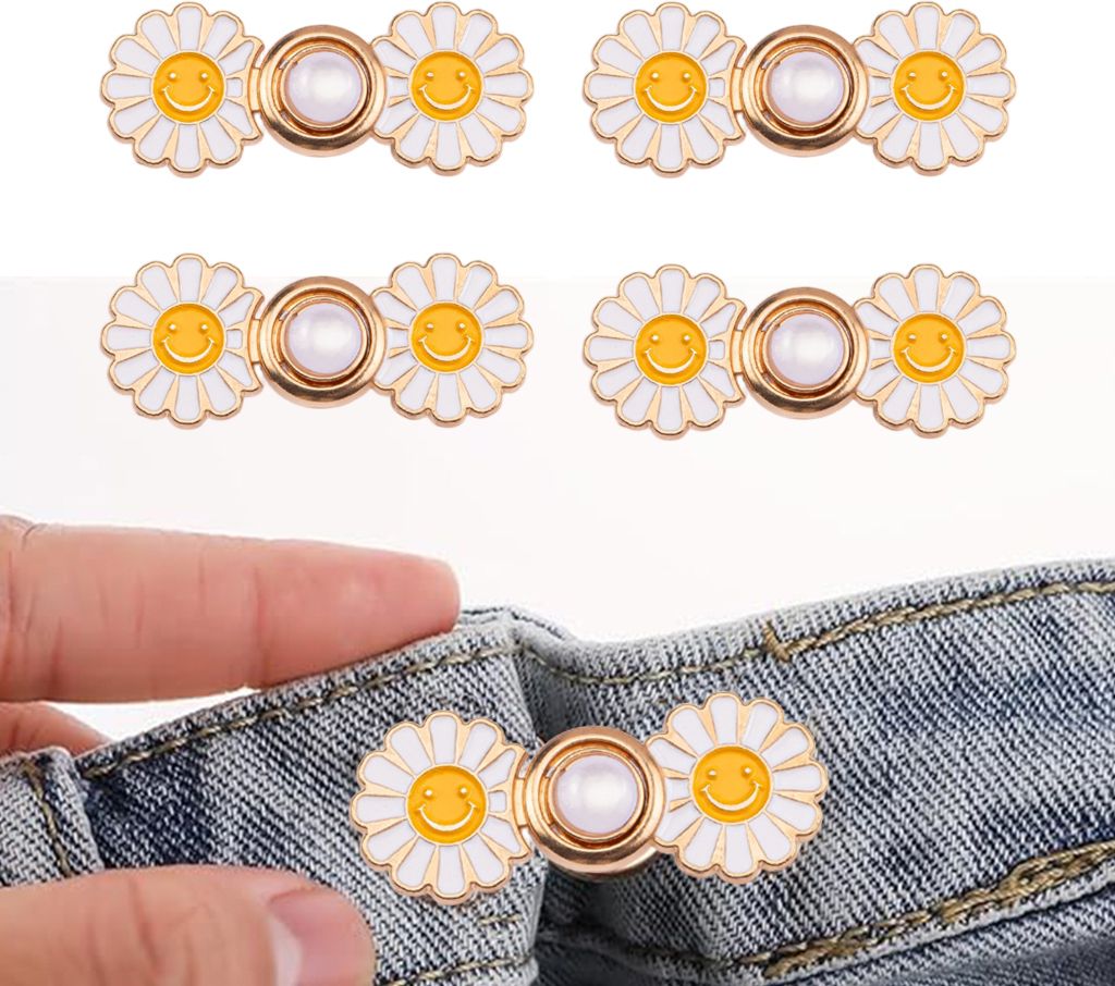 gustave Daisy Jeans Tightening Clips Adjustable No Sew Waist Snaps for Pants Skirts Brass Cloth Clips-picture-19