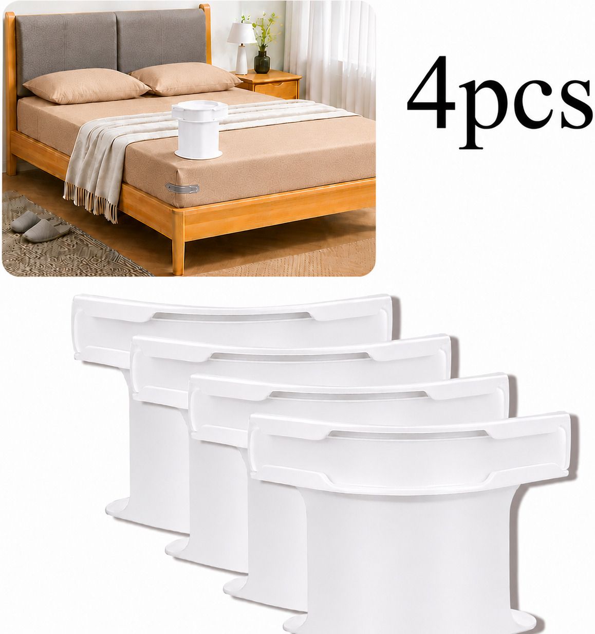 4Pcs Heavy Duty Bed Sheet Straps, Keep Sheets Firm & Tight Fit Any Size Mattres Plastic Cloth Clips-image-38