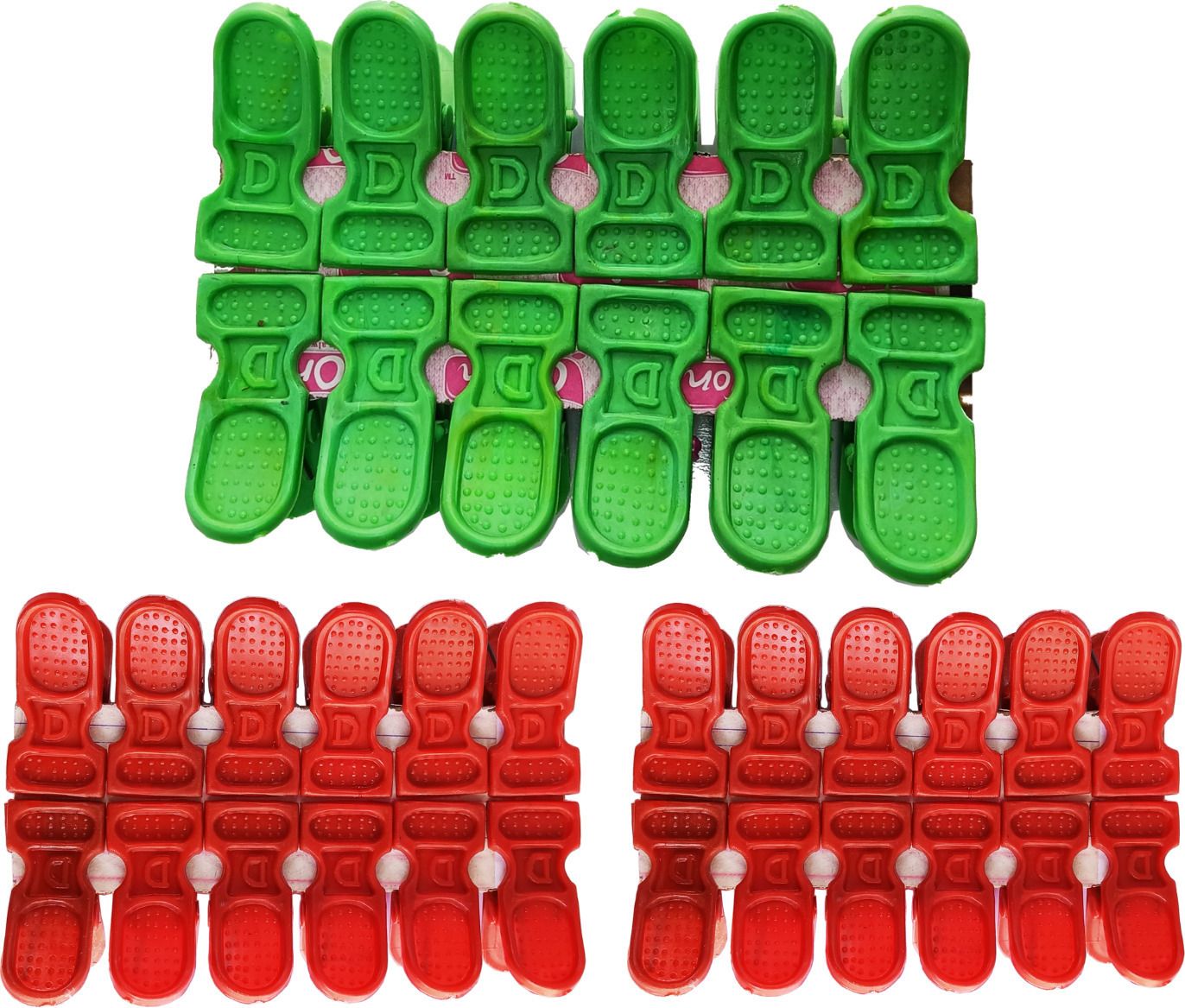 varietyzone Variety Zone Drying and Hanging Clips Set Red 24 Pieces Green12 Pieces Plastic Cloth Clips-picture-26