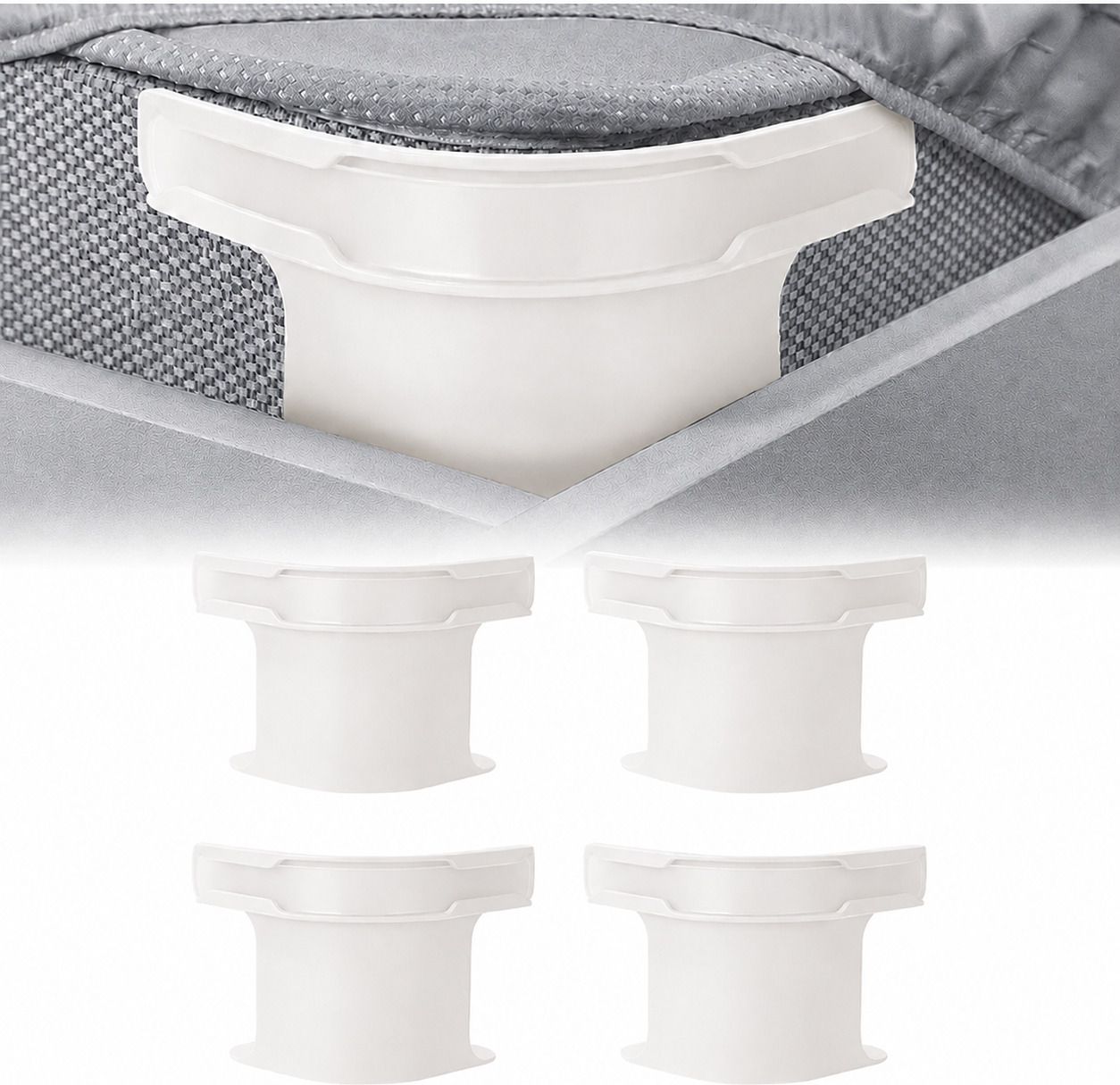 parihaaraj 4Pcs Heavy Duty Bed Sheet Straps, Keep Sheets Firm & Tight Fit Any Size Mattres Plastic Cloth Clips-picture-15