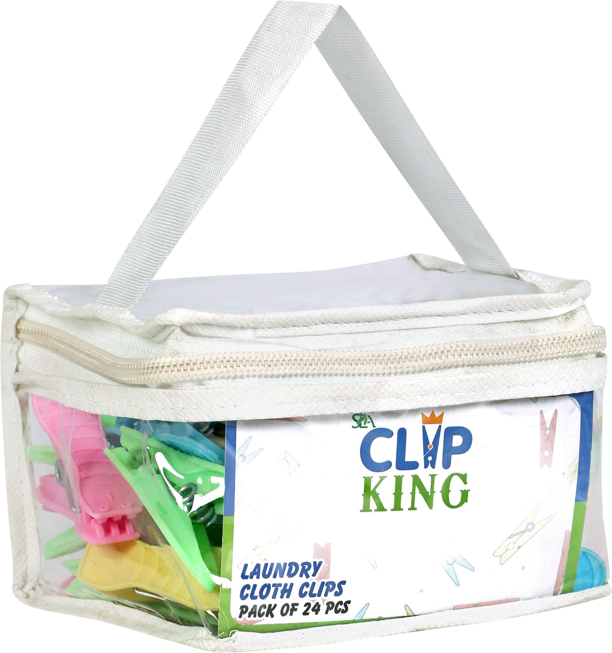 CHUTKI Rust Free Cloth Peg Clothes Clip Cloth Drying Pins with PVC Pouch) Plastic Cloth Clips