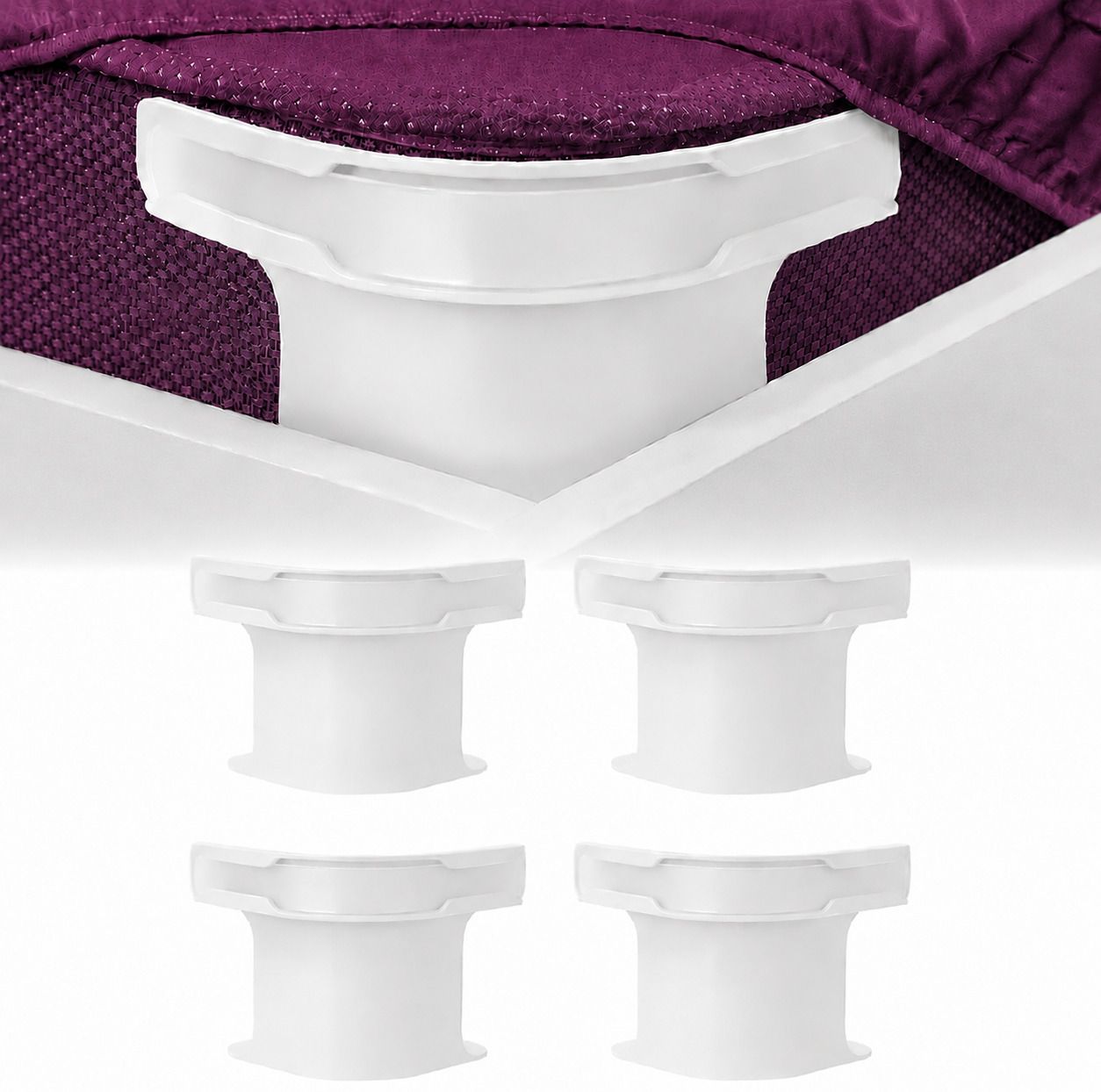 4Pcs Heavy Duty Bed Sheet Straps, Keep Sheets Firm & Tight Fit Any Size Mattres Plastic Cloth Clips-image-40