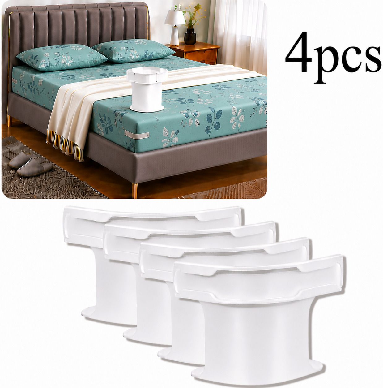 parihaaraj 4Pcs Heavy Duty Bed Sheet Straps, Keep Sheets Firm & Tight Fit Any Size Mattres Plastic Cloth Clips-picture-22