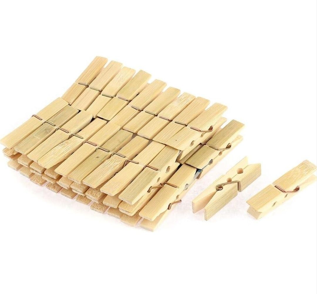 lakshi trends Cloth clips set of 40 | laundry begs and Multipurpose Usage Wooden Cloth Clips-picture-10