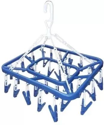 32 Clips Sock Dry Rack For Baby Cloth, Towel, Underwear Plastic Clip Hanger Plastic Cloth Clips