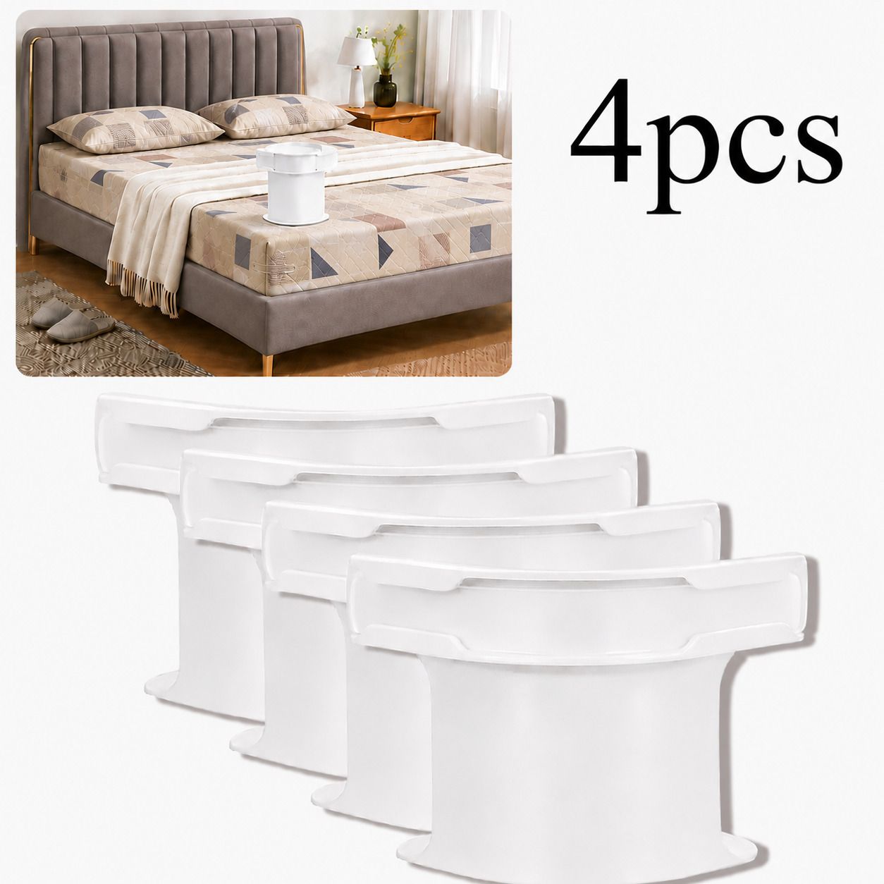 4Pcs Heavy Duty Bed Sheet Straps, Keep Sheets Firm & Tight Fit Any Size Mattres Plastic Cloth Clips-image-21