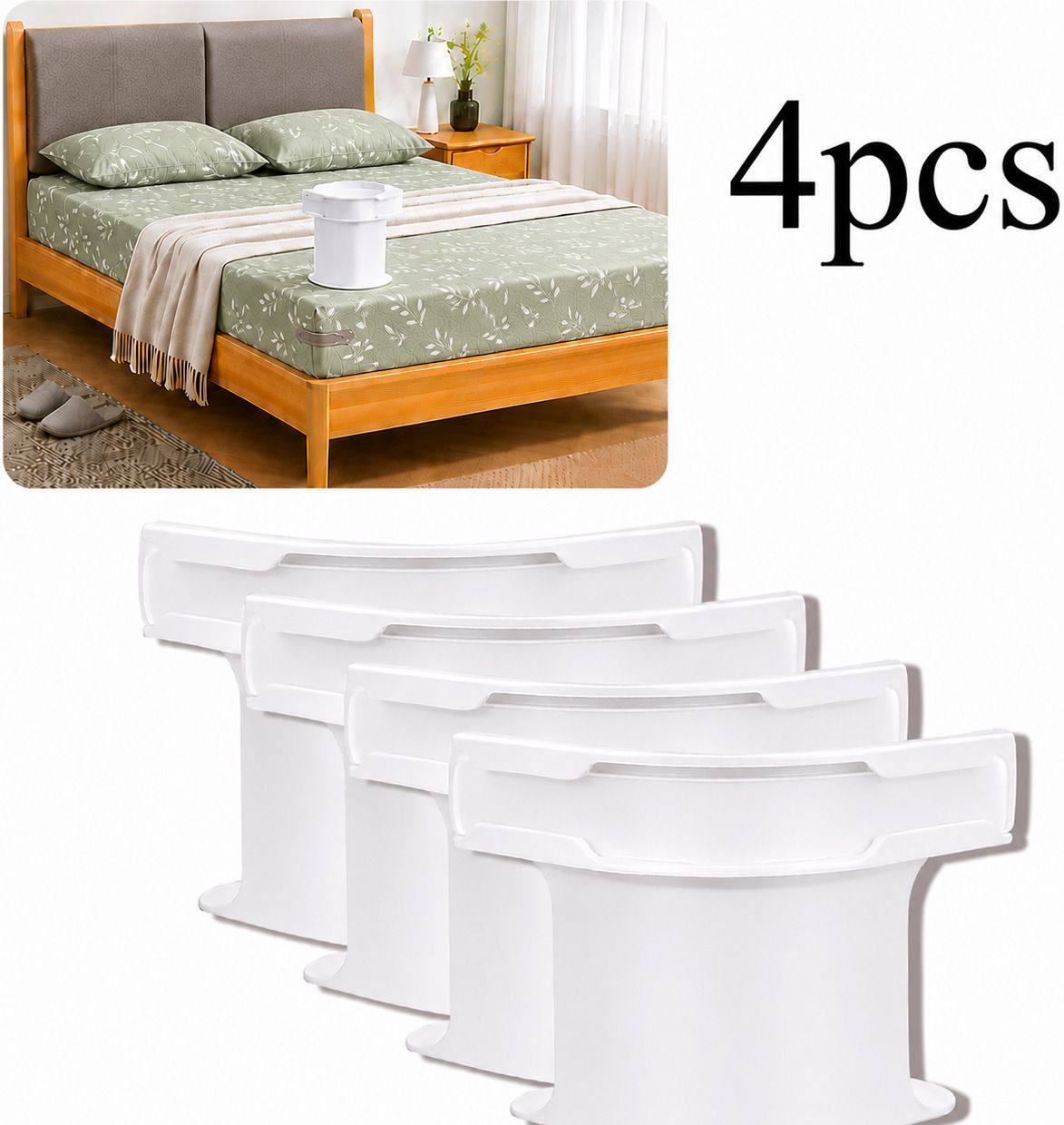 4Pcs Heavy Duty Bed Sheet Straps, Keep Sheets Firm & Tight Fit Any Size Mattres Plastic Cloth Clips-image-35