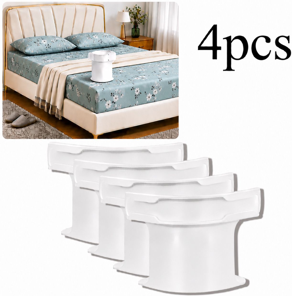 parihaaraj 4Pcs Heavy Duty Bed Sheet Straps, Keep Sheets Firm & Tight Fit Any Size Mattres Plastic Cloth Clips-picture-14
