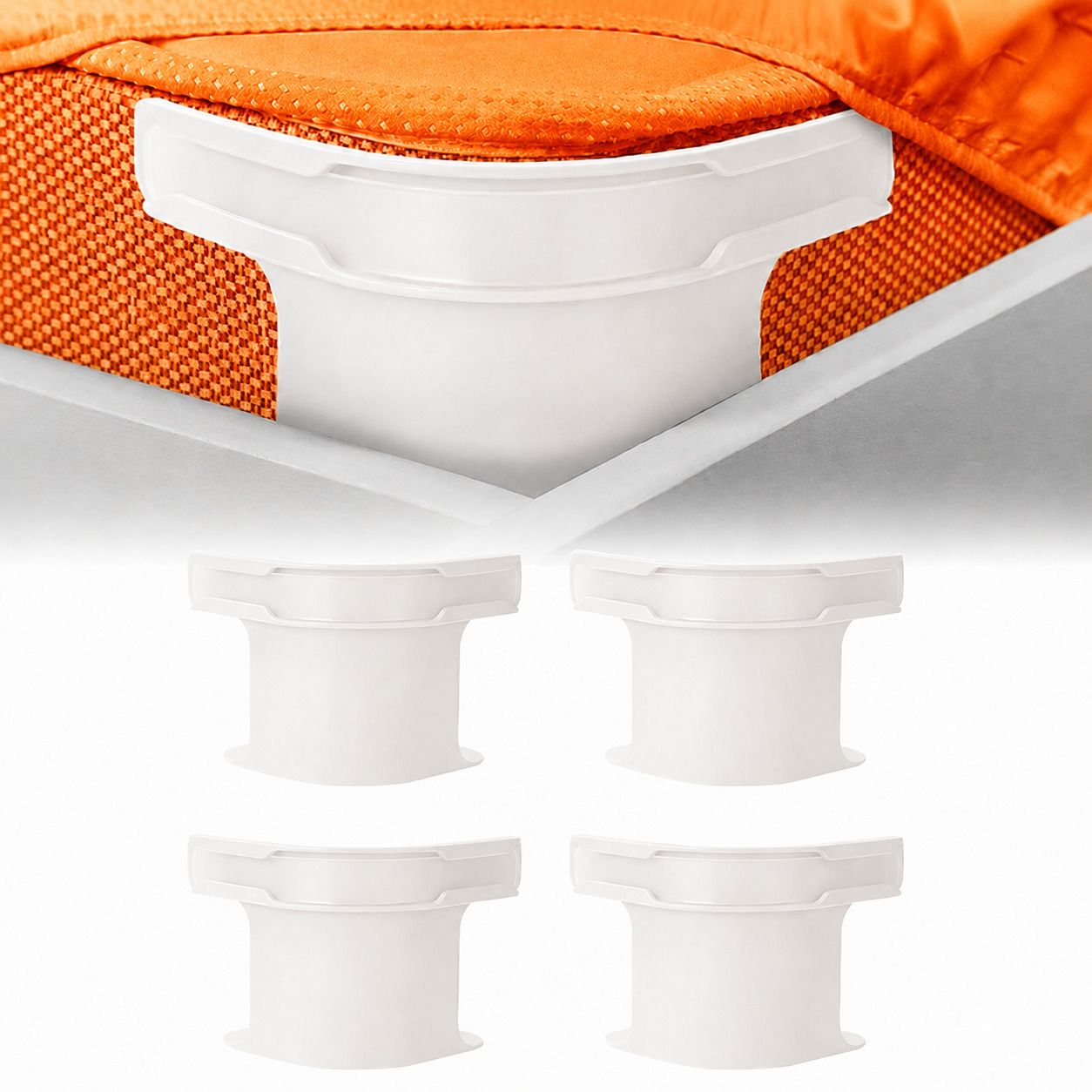 4Pcs Heavy Duty Bed Sheet Straps, Keep Sheets Firm & Tight Fit Any Size Mattres Plastic Cloth Clips-image-19