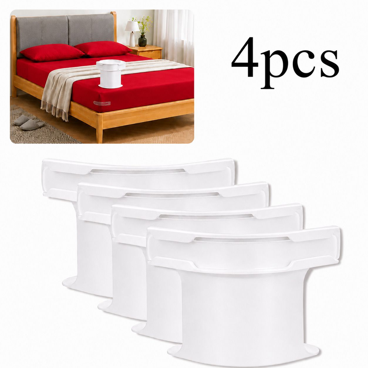 4Pcs Heavy Duty Bed Sheet Straps, Keep Sheets Firm & Tight Fit Any Size Mattres Plastic Cloth Clips-image-30