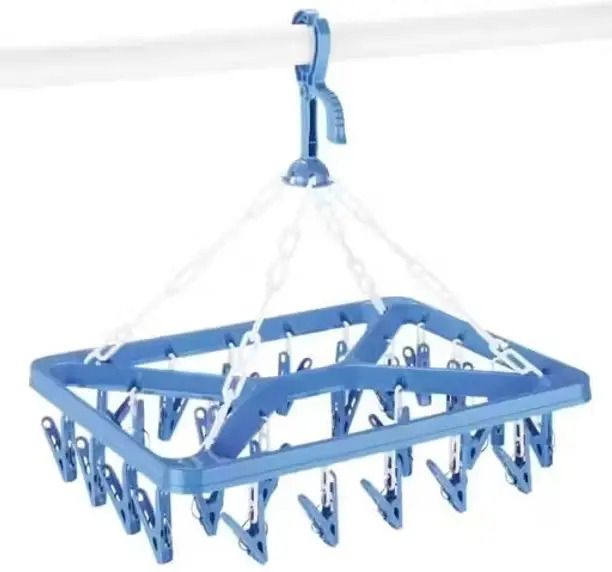 Cloth 28 Clips Laundry Drip Drying Rack Plastic Dress Hanger For Dress Plastic Cloth Clips-image-45