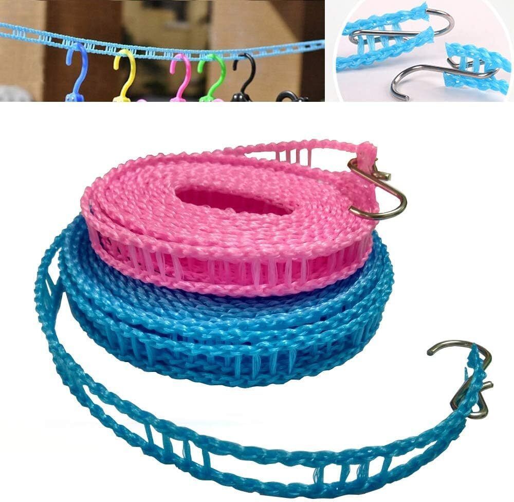 xbey Nylon Clothesline Windproof Clothes Drying Rope Travel Clothes Line Polyester Retractable Clothesline-picture-10