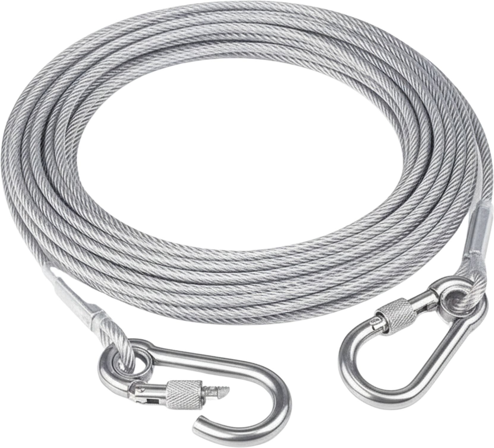 siya corporation Heavy Duty Stainless Steel Clothesline with Hooks 5 m Silver-picture-10