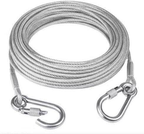 zlviya store 5 Meters Steel Wire Clothesline with Carabiner Clips | 1 PCS Silver-picture-32