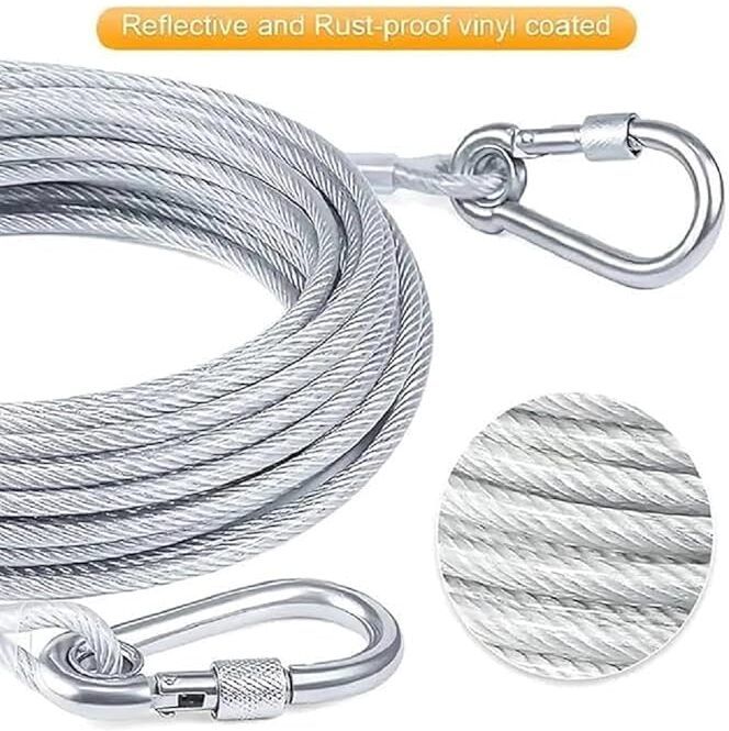 apex hub 10 M STEEL WIRE CLOTH ROPE Silver (Length: 10 m, Diameter: 14 mm) Silver-picture-11