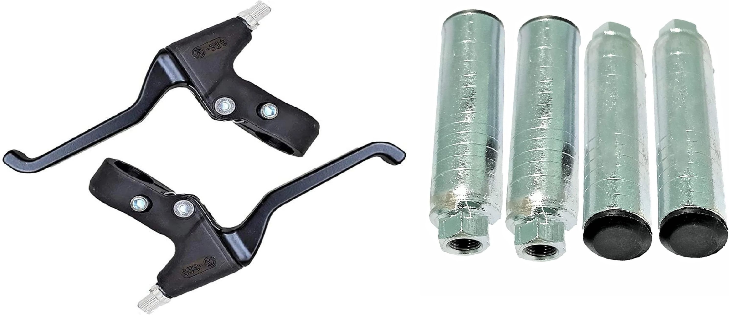 Bicycle Brake Lever & Clutch Set With Foot Rest Stand Cycling Kit-image-16
