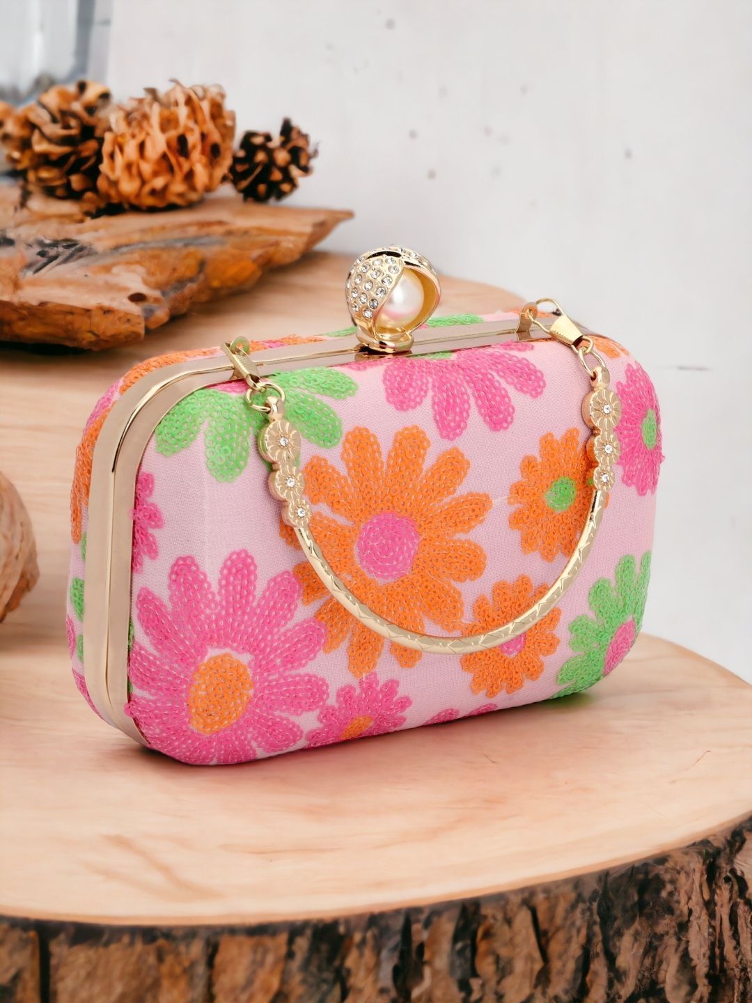 tooba handicraft Party Multicolor Clutch-picture-41