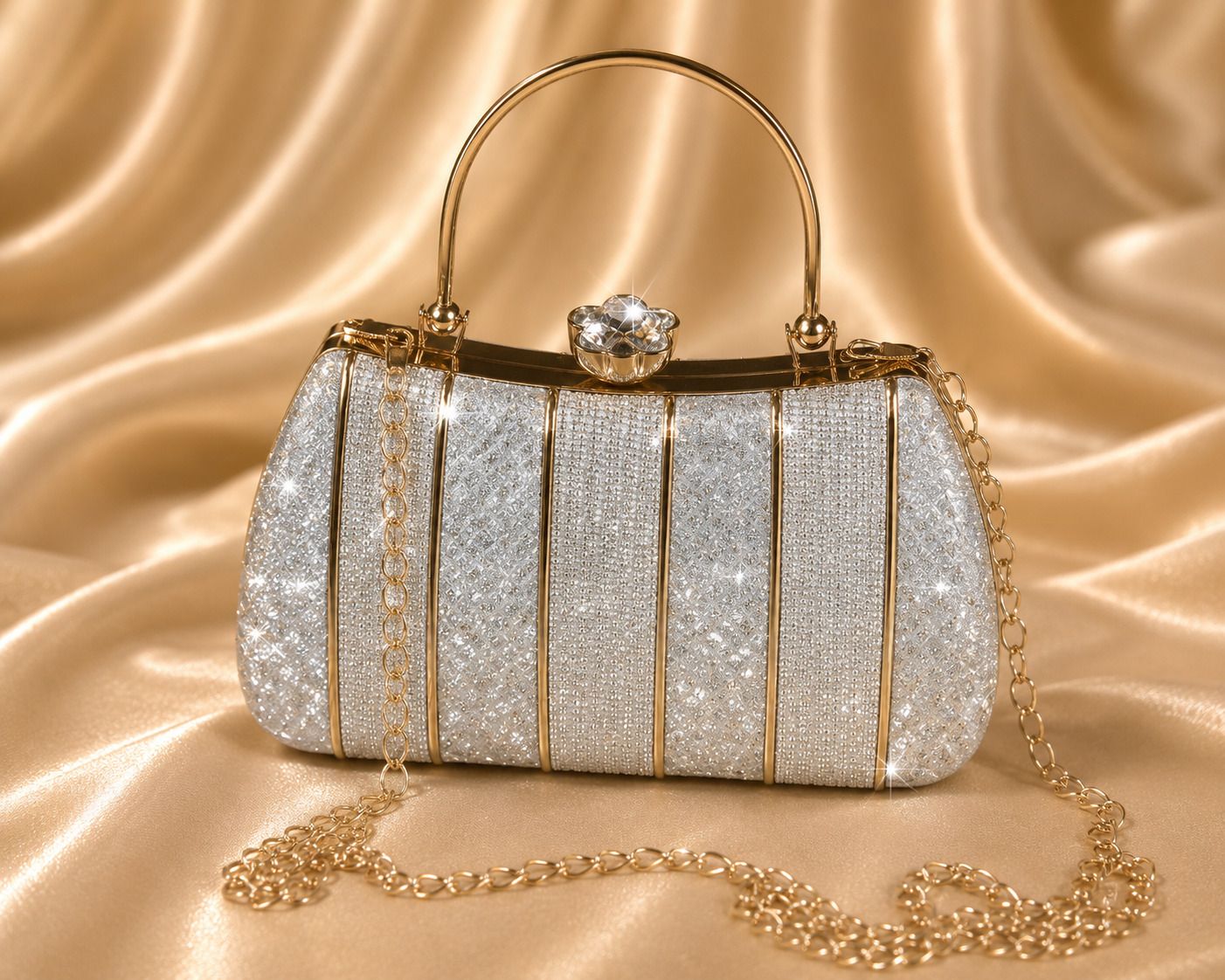 geeta narayan mart Casual, Party, Formal Silver Clutch-picture-10