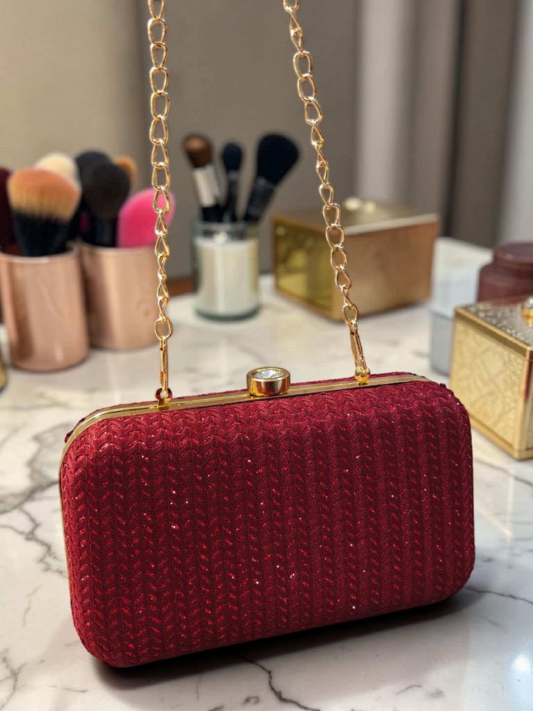 harboi Party Maroon Clutch-picture-14