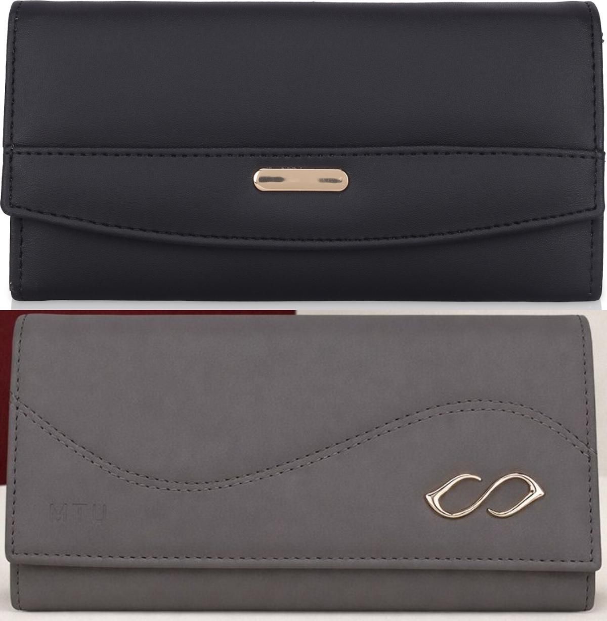 Casual Black, Grey Clutch-image-39