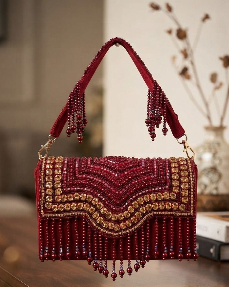 Party Maroon Clutch-image-49