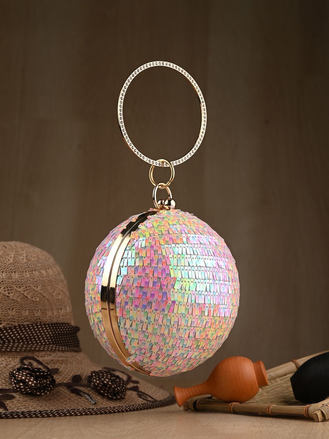 tooba handicraft Party Pink Clutch-picture-36