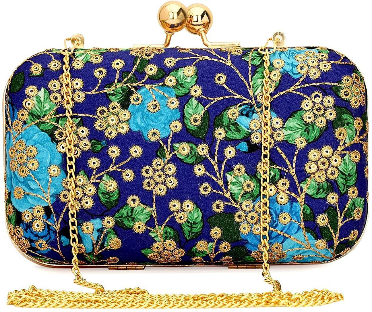 d'vine luxe Party Blue, Multicolor, Red Clutch-picture-20