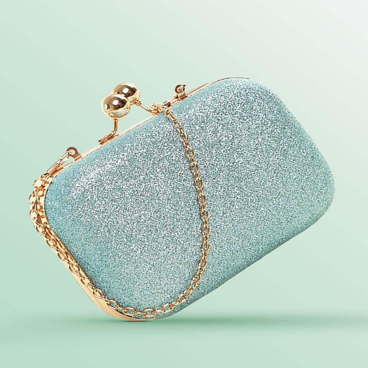 tooba handicraft Party Green Clutch-picture-23