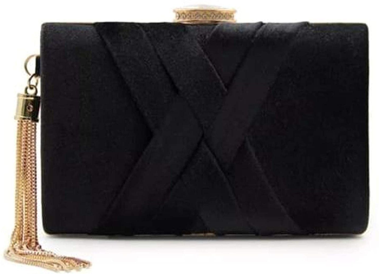 tooba handicraft Party Black, Gold Clutch-picture-44