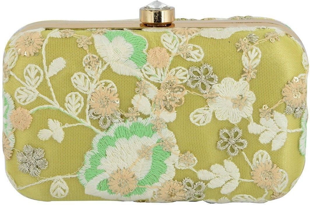 tooba handicraft Party Green Clutch-picture-15