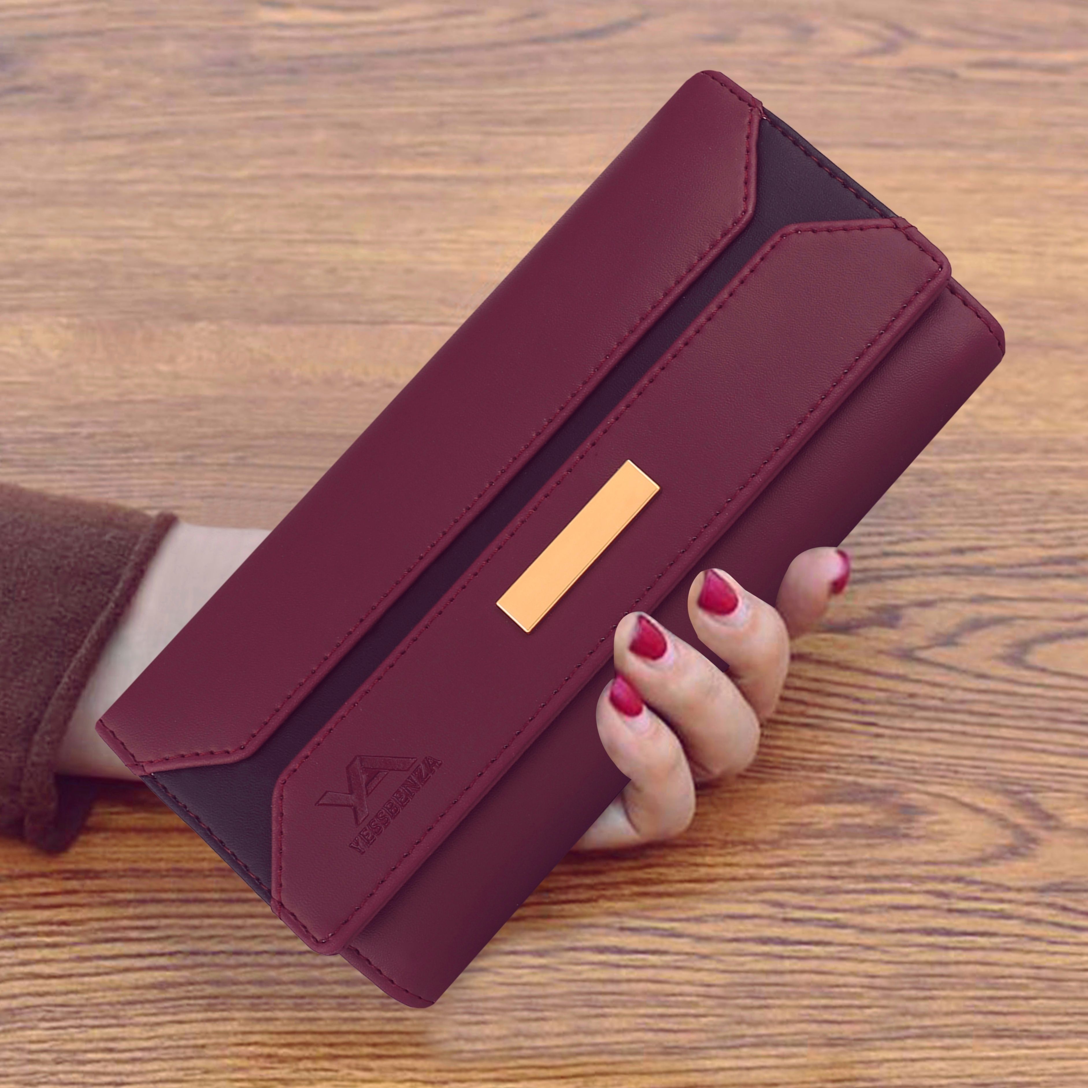 Casual, Party, Formal, Sports Maroon, BlackClutch- Regular Size-image-48