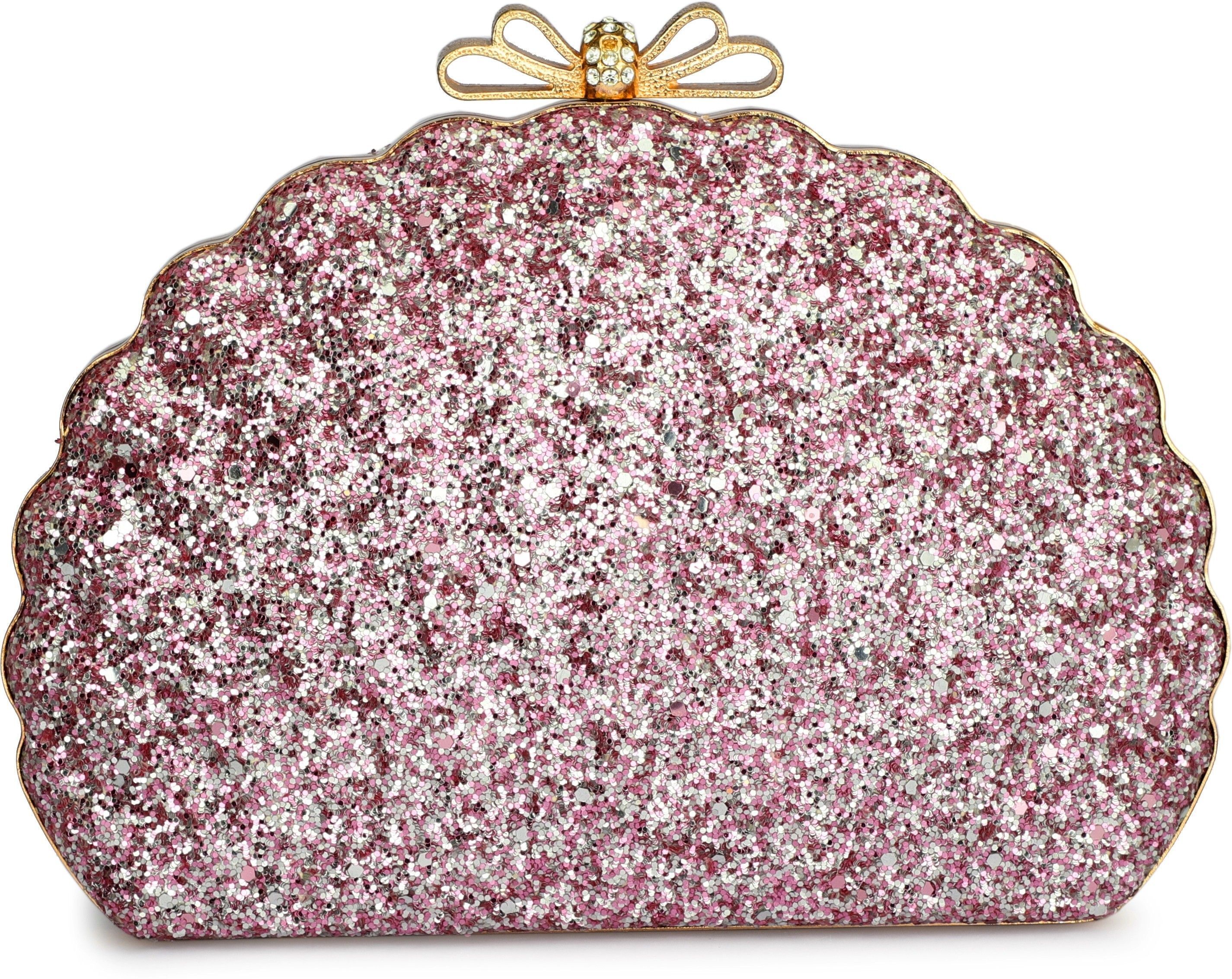 tooba handicraft Party Purple, Silver Clutch-picture-23
