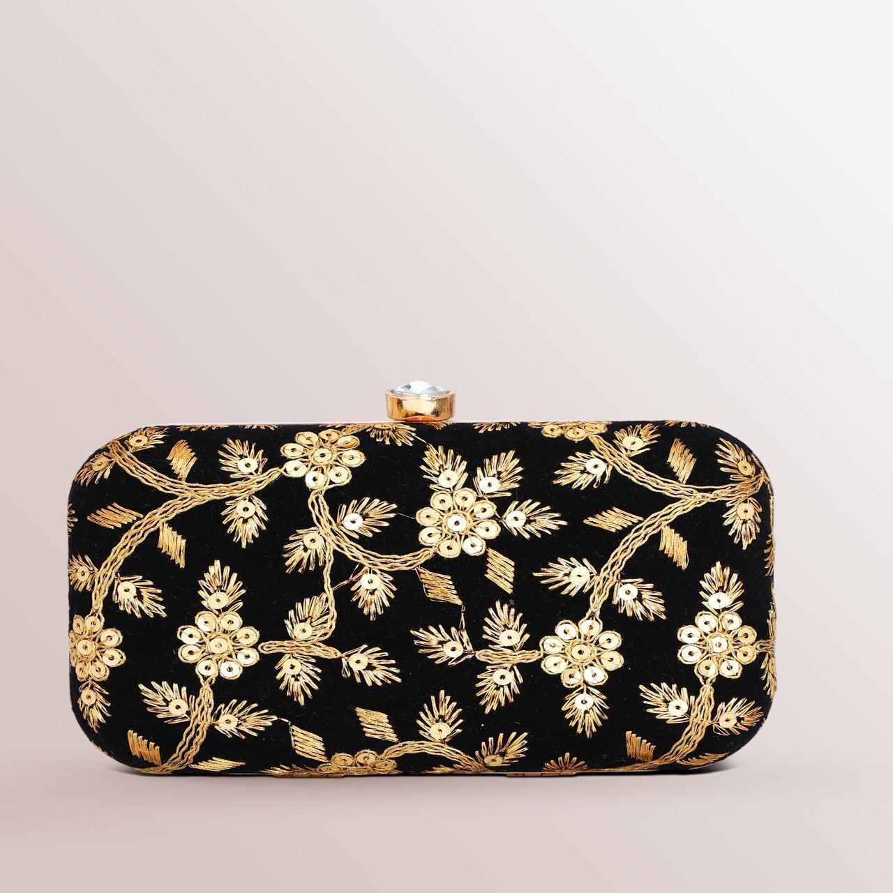 tooba handicraft Party Black Clutch-picture-35
