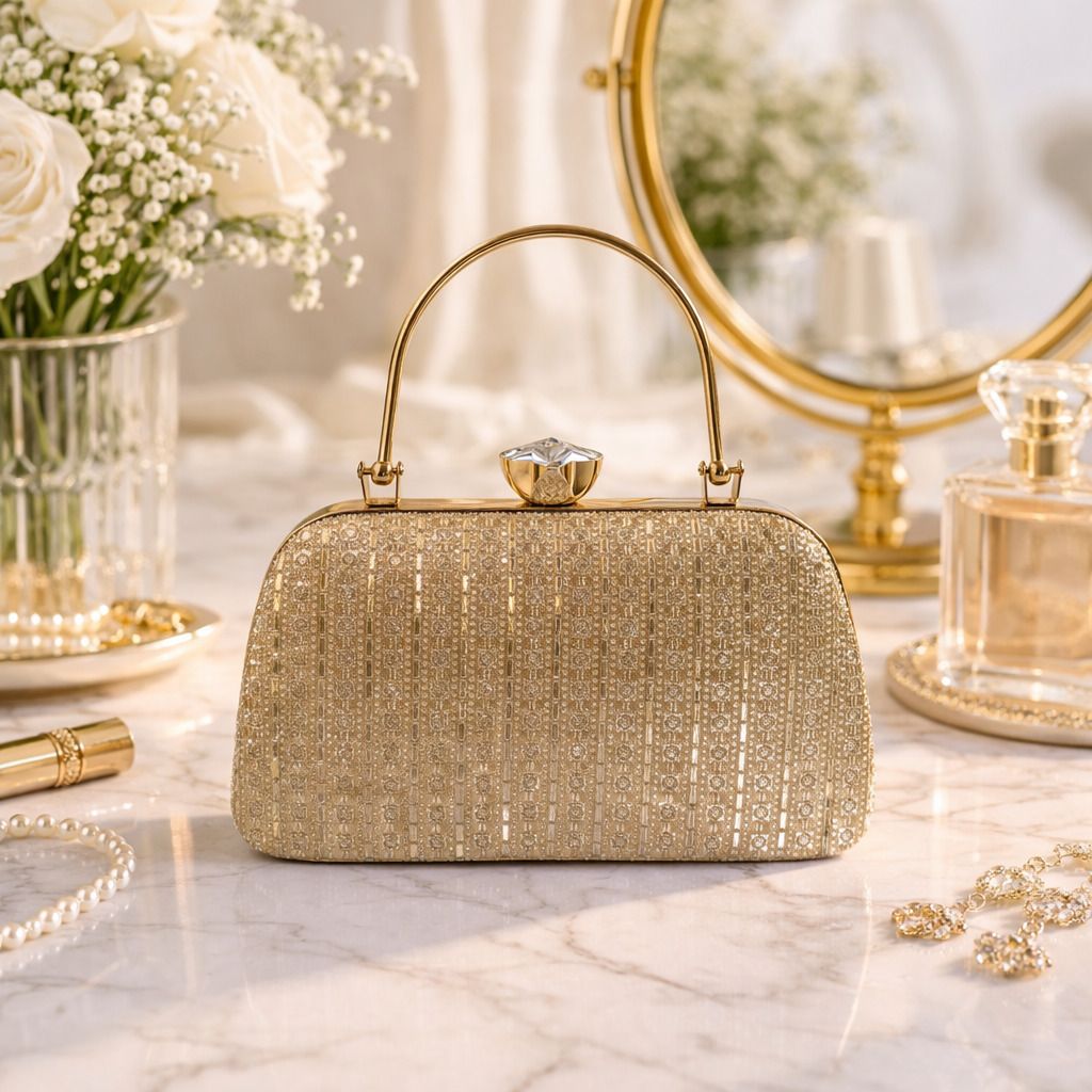 Party, Casual Gold Clutch-image-6