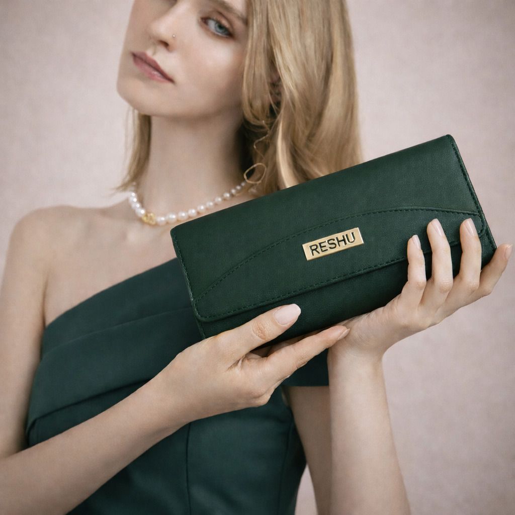 Casual, Formal Green Clutch