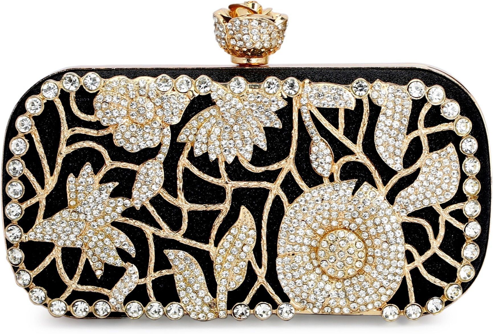 tooba handicraft Party Black, White, Gold, Tan Clutch-picture-38
