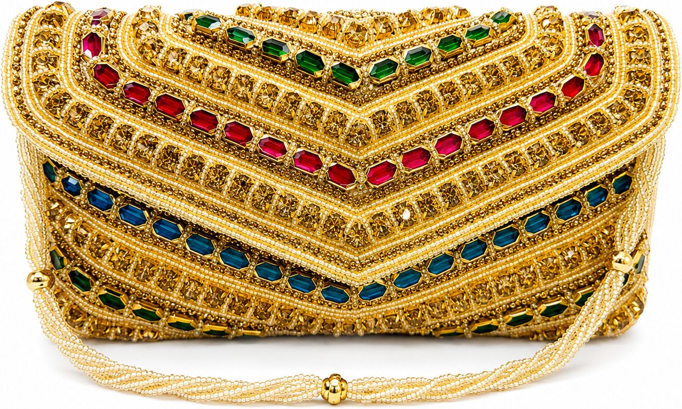 shy fashion Casual, Formal, Party Gold Clutch-picture-24