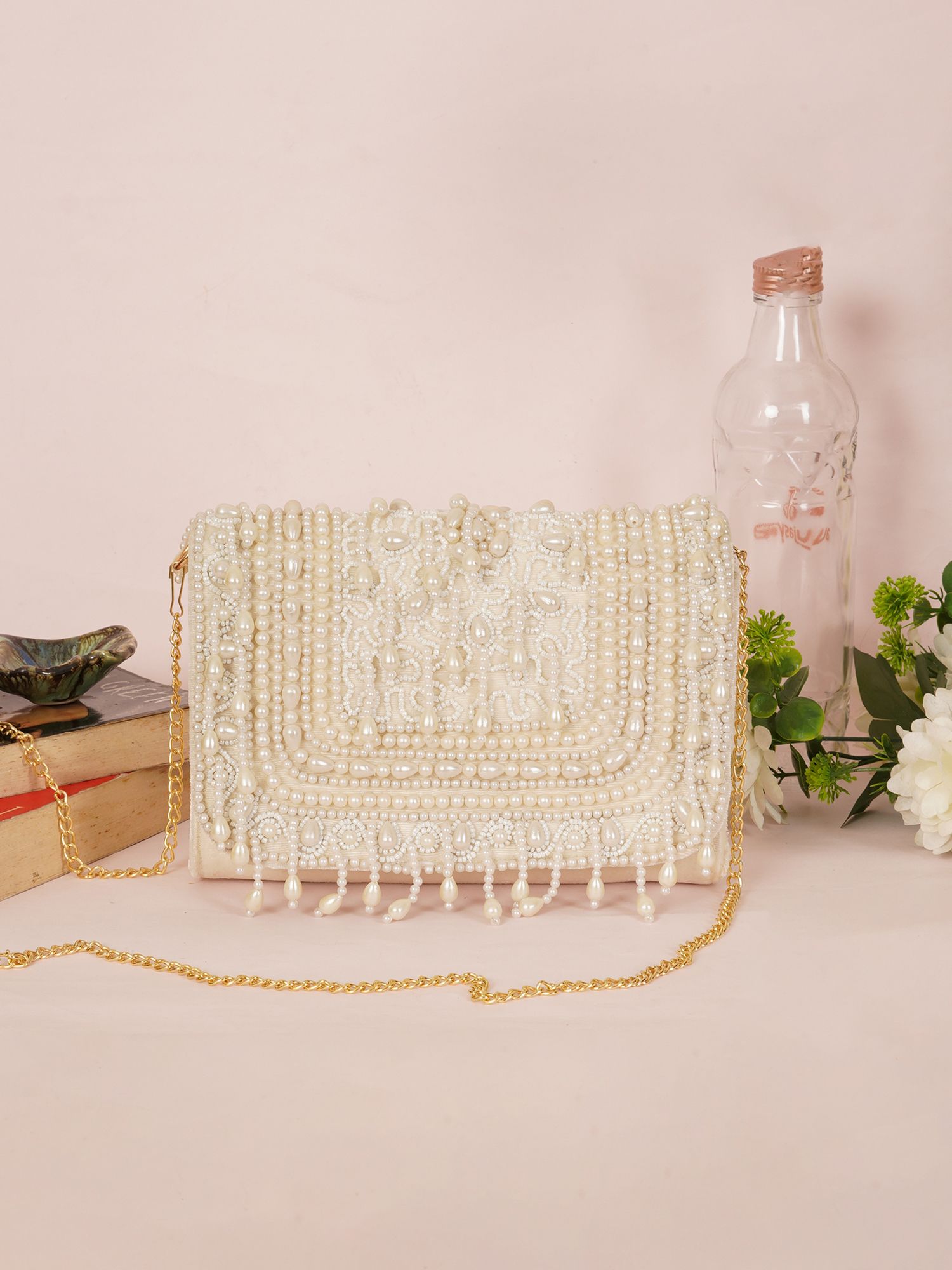 anouk Party White Clutch-picture-14
