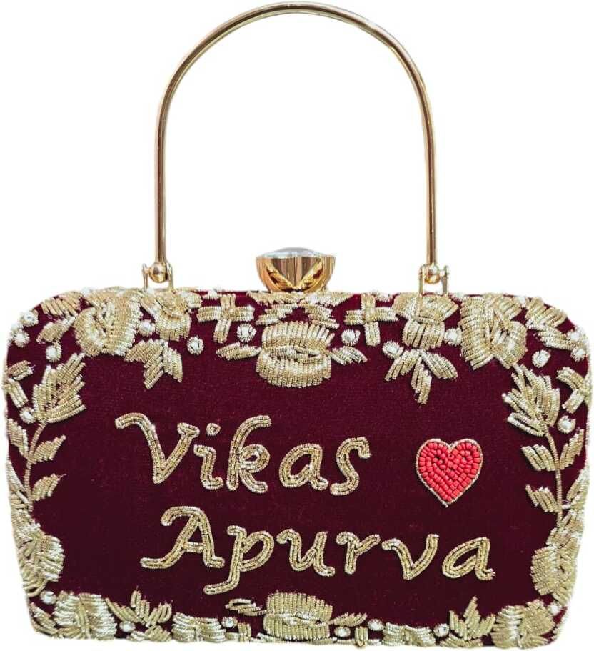 Party Maroon Clutch-image-32