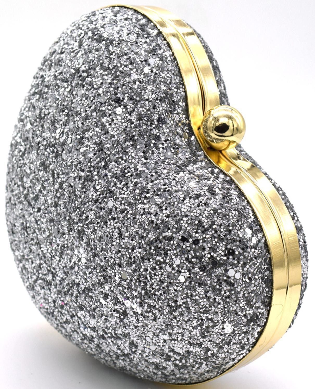 tooba handicraft Party Silver Clutch-picture-41