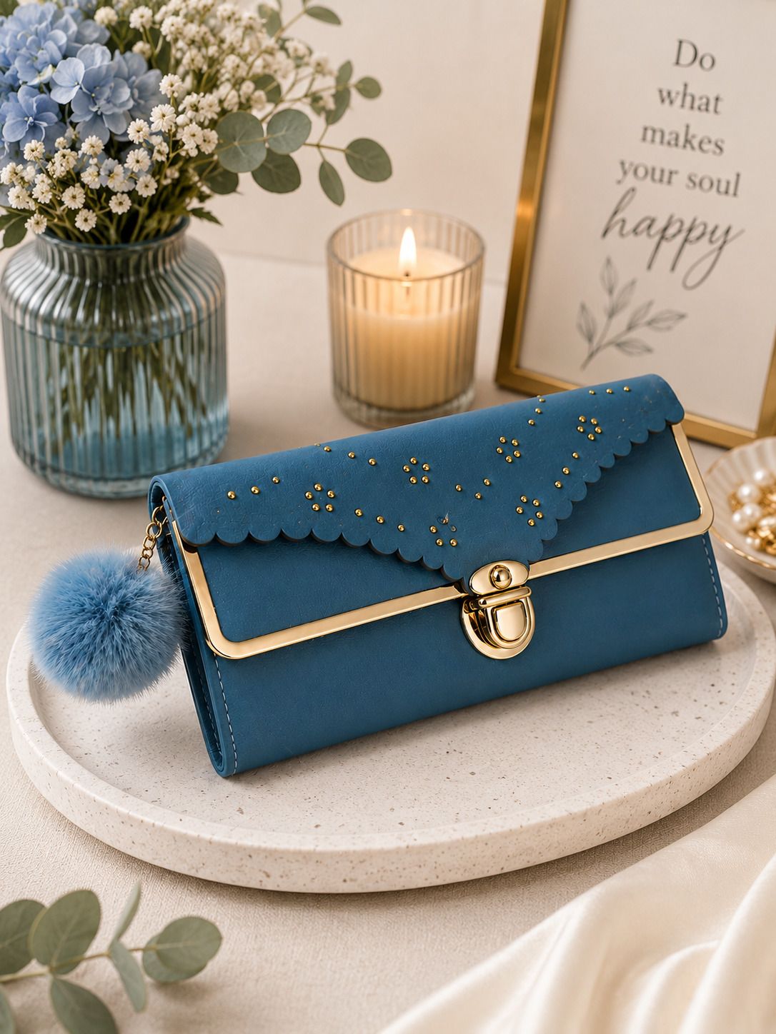 Casual Blue Clutch-image-5