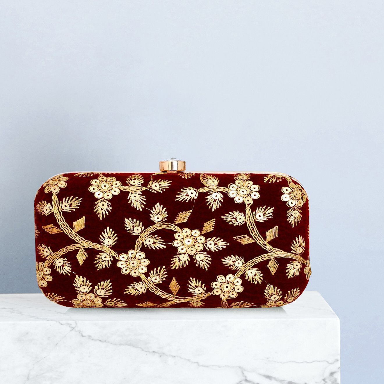 Party Maroon Clutch-image-30