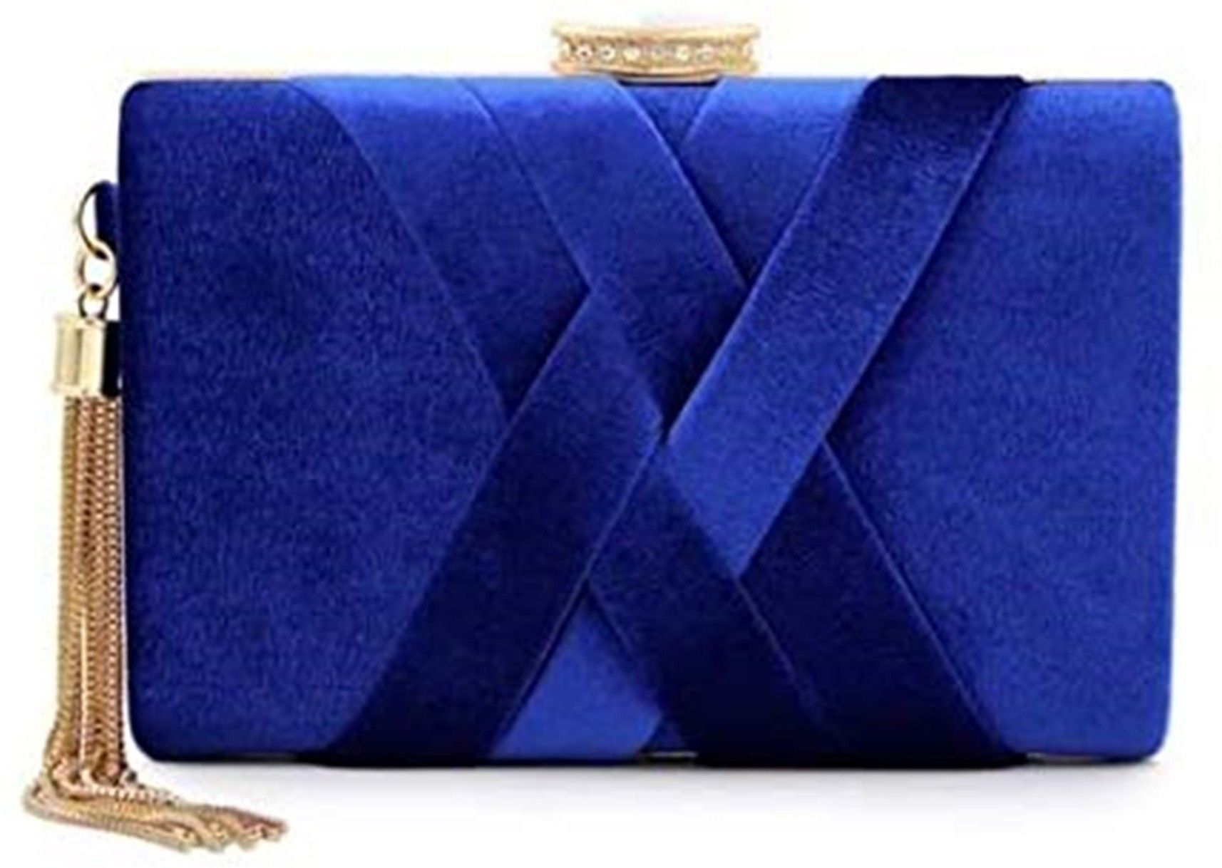 tooba handicraft Party Blue Clutch-picture-32