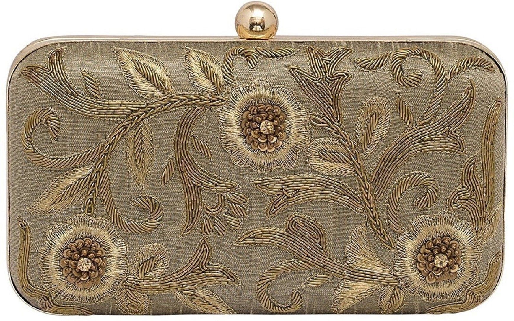 tooba handicraft Party Gold Clutch-picture-13
