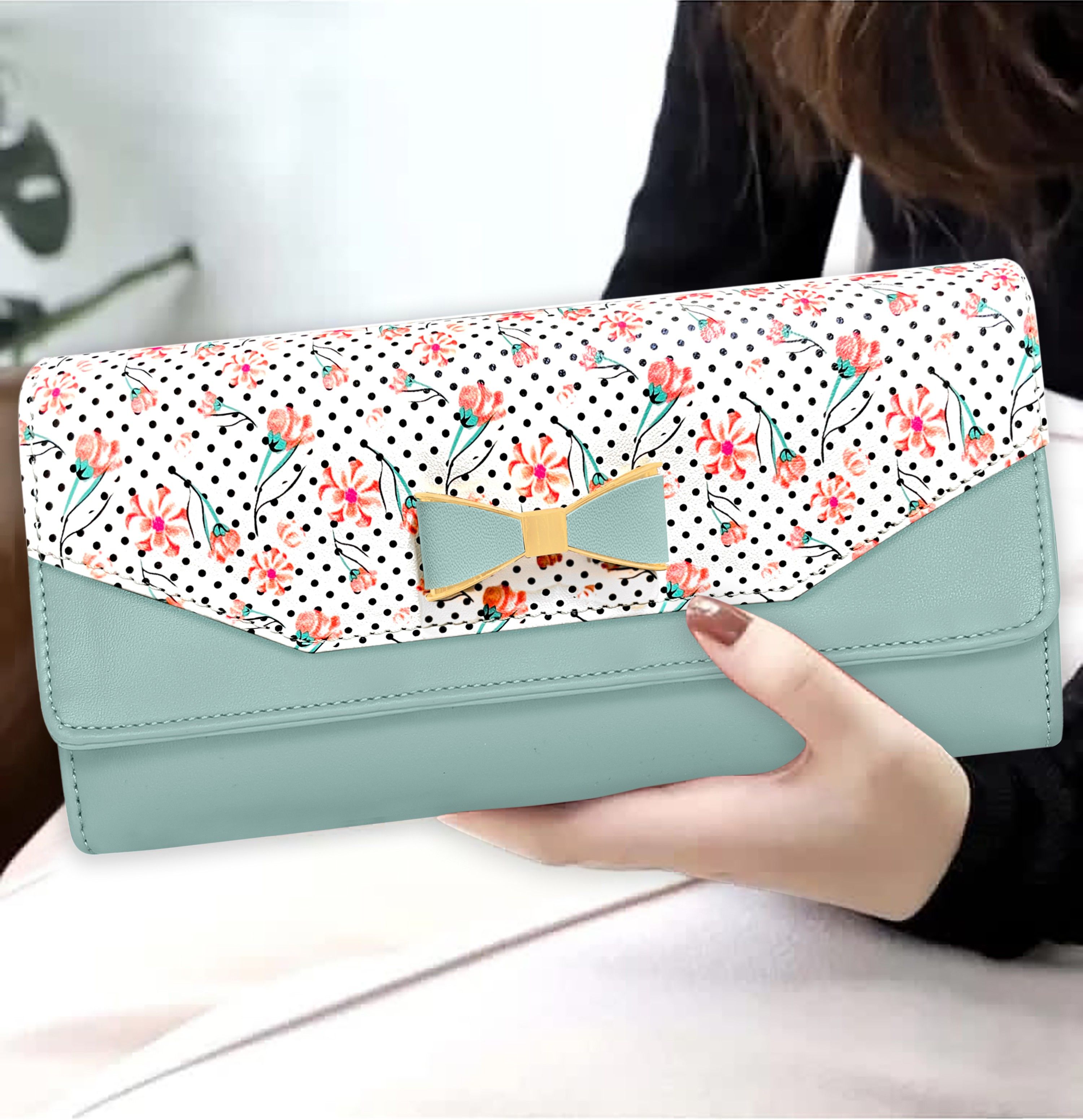 Casual, Formal, Party, Sports Light Green Clutch-image-37